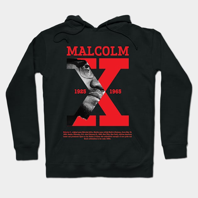 Malcolm X Hoodie by ZUNAIRA